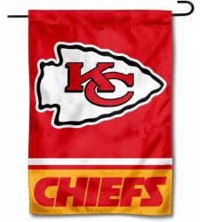 2Pcs WinCraft Kansas City Chiefs Double Sided Garden Flag