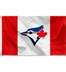 2Pcs WinCraft Toronto Blue Jays Canada Nation Logo Flag and Banner