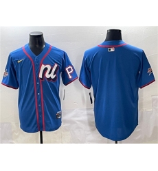 Men's National League Pittsburgh Pirates Blank Blue 2025 All-Star Edition Limited Stitched Baseball Jersey