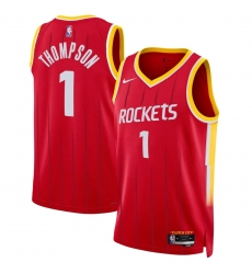 Men's Houston Rockets #1 Amen Thompson Red 2026-27 Icon Swingman Stitched Jersey