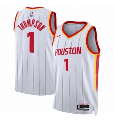 Men's Houston Rockets #1 Amen Thompson White 2026-27 Association Swingman Stitched Jersey