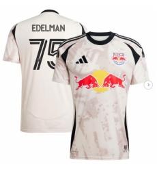 Men's New York Red Bulls Daniel Edelman adidas Tan 2025 Stone Kit Replica Player Jersey