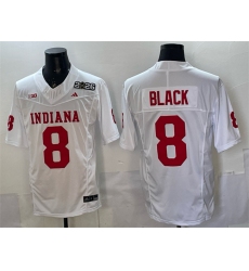 Men's Indiana Hoosiers #8 Kaelon Black White F.U.S.E. 2026 Patch Stitched Football Jersey