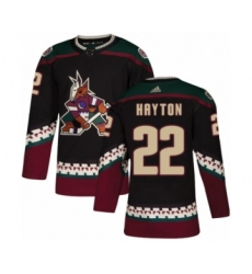 Youth Adidas Arizona Coyotes #22 Barrett Hayton Premier Black Alternate NHL Jersey