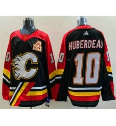 Men's Calgary Flames #91 Nazem Kadri Black 2022 Reverse Retro Stitched Jersey