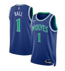 Men's Minnesota Timberwolves #1 LaMelo Ball Blue 2026-27 Icon Swingman Edition Stitched Basketball Jersey