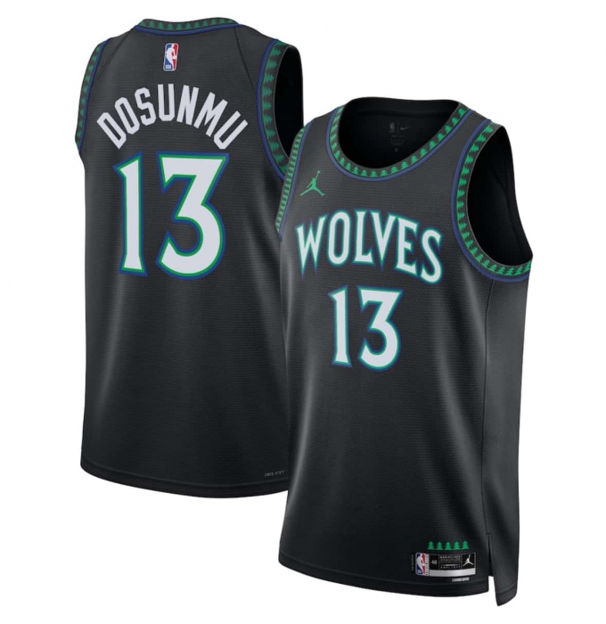 Men's Minnesota Timberwolves #13 Ayo Dosunmu Black 2026-27 Statement Swingman Edition Stitched Basketball Jersey