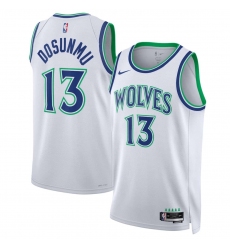 Men's Minnesota Timberwolves #13 Ayo Dosunmu White 2026-27 Association Swingman Edition Stitched Basketball Jersey