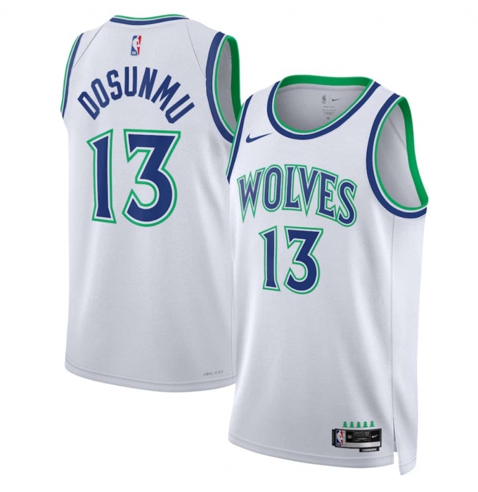 Men's Minnesota Timberwolves #13 Ayo Dosunmu White 2026-27 Association Swingman Edition Stitched Basketball Jersey