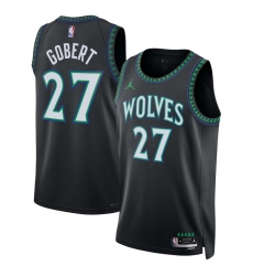 Men's Minnesota Timberwolves #27 Rudy Gobert Black 2026-27 Statement Swingman Edition Stitched Basketball Jersey