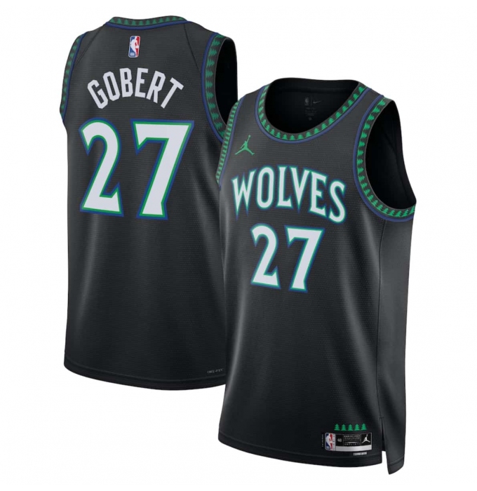 Men's Minnesota Timberwolves #27 Rudy Gobert Black 2026-27 Statement Swingman Edition Stitched Basketball Jersey