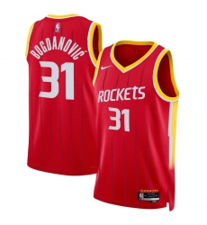 Men's Houston Rockets #31 Bogdan Bogdanovic Red 2026-27 Icon Swingman Stitched Jersey
