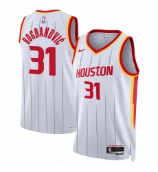 Men's Houston Rockets #31 Bogdan Bogdanovic White 2026-27 Association Swingman Stitched Jersey