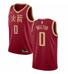 Men's Nike Houston Rockets #0 De Anthony Melton Swingman Red NBA Jersey - 2018 19 City Edition