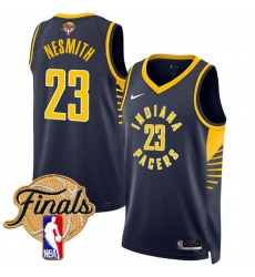 Men's Indiana Pacers #23 Aaron Nesmith Navy 2025 Finals Icon Edition Stitched Basketball Jersey