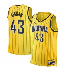 Men's Indiana Pacers #43 Pascal Siakam Yellow 2026-27 Statement Edition Swingman Stitched Basketball Jersey