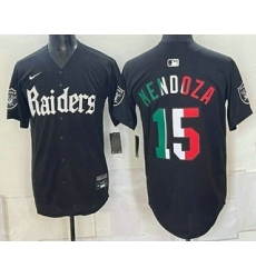 Men's Las Vegas Raiders #15 Fernando Mendoza Black Mexico Gothic Sin City Shadows Edition Vapor Limited Jersey