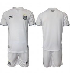 Men's Santos F.C. Blank 25-26 White Home Soccer Jersey Suit