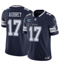 Men's Dallas Cowboys #17 Brandon Aubrey Navy 2026 With 2-Star C F.U.S.E. Vapor Untouchable Limited Stitched Football Jersey