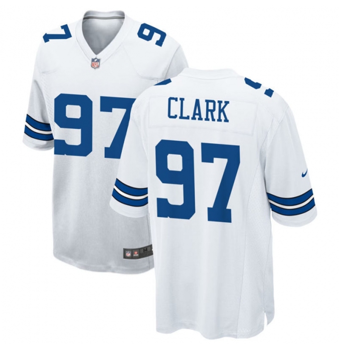 Mens Dallas Cowboys #97 Kenny Clark Nike White Vapor F.U.S.E. Limited Jersey