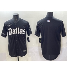 Men's Dallas Cowboys Blank Black 'Gothic Lone Star Edition' Limited Stitched Baseball Jersey