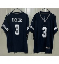 Women's Dallas Cowboys #3 George Pickens Limited Navy Vapor Jersey