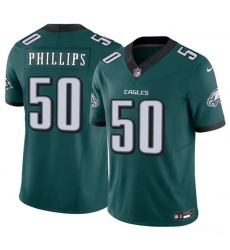 Men's Philadelphia Eagles #50 Jaelan Phillips Green 2025 F.U.S.E. Vapor Untouchable Limited Football Stitched Jersey