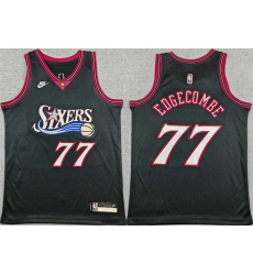 Youth Philadelphia 76ers #77 V. J. Edgecombe Black 2025-26 Classic Edition Stitched Jersey