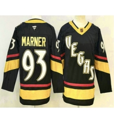 Men's Vegas Golden Knights #93 Mitch Marner Black Reverse Retro Authentic Jersey