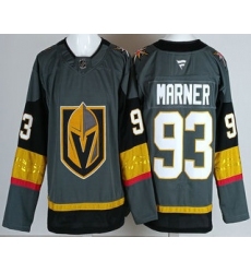 Men's Vegas Golden Knights #93 Mitch Marner Gray Authentic Jersey