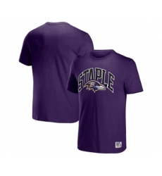 Men's Baltimore Ravens x Staple Purple Logo Lockup T-Shirt