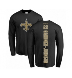 Football New Orleans Saints #22 Chauncey Gardner-Johnson Black Backer Long Sleeve T-Shirt