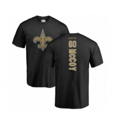 Football New Orleans Saints #60 Erik McCoy Black Backer T-Shirt