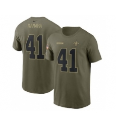 Men's New Orleans Saints Alvin Kamara Football Camo 2021 Salute To Service Name & Number T-Shirt