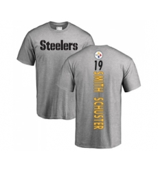 Football Pittsburgh Steelers #19 JuJu Smith-Schuster Ash Backer T-Shirt
