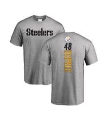 Football Pittsburgh Steelers #48 Bud Dupree Black Name & Number Logo Long Sleeve T-Shirt