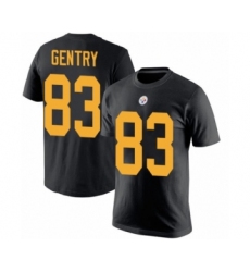 Pittsburgh Steelers #83 Zach Gentry Black Rush Pride Name & Number T-Shirt