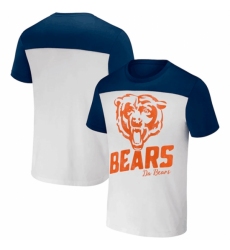 Men's Chicago Bears Cream Navy X Darius Rucker Collection Colorblocked T Shirt