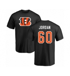 Football Cincinnati Bengals #60 Michael Jordan Black Name & Number Logo T-Shirt