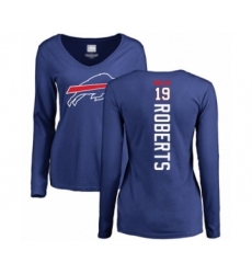 Football Women's Buffalo Bills #19 Andre Roberts Royal Blue Backer Long Sleeve T-Shirt