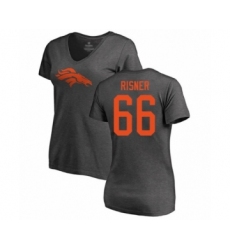 Football Women's Denver Broncos #66 Dalton Risner Ash One Color T-Shirt