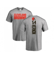 Football Cleveland Browns #54 Olivier Vernon Ash Backer T-Shirt