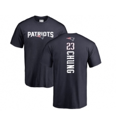 Football New England Patriots #23 Patrick Chung Navy Blue Backer T-Shirt