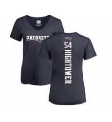 Football Women's New England Patriots #54 Dont'a Hightower Navy Blue Backer T-Shirt
