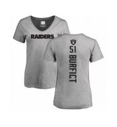Football Women's Oakland Raiders #51 Vontaze Burfict Ash Backer T-Shirt
