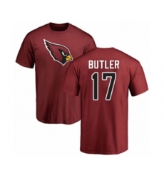 Football Arizona Cardinals #17 Hakeem Butler Maroon Name & Number Logo T-Shirt