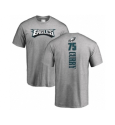 Philadelphia Eagles #75 Vinny Curry Ash Backer T-Shirt