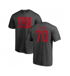 Football New York Giants #70 Kevin Zeitler Ash One Color T-Shirt