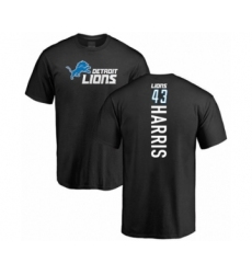 Football Detroit Lions #43 Will Harris Black Backer T-Shirt