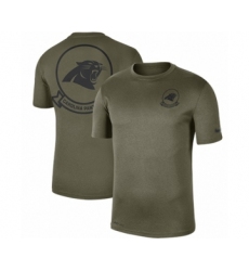 Football Men's Carolina Panthers Olive 2019 Salute to Service Sideline Seal Legend Performance T-Shirt